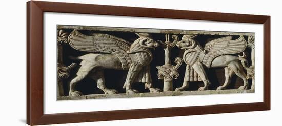 Sphinx with Ram's Head, Ivory Artefact from Khadatu or Arslan Tash, Syria-null-Framed Giclee Print