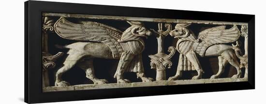 Sphinx with Ram's Head, Ivory Artefact from Khadatu or Arslan Tash, Syria-null-Framed Giclee Print