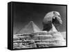 Sphinz and Cheops Pyramid at Giza, Egypt-null-Framed Stretched Canvas