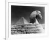 Sphinz and Cheops Pyramid at Giza, Egypt-null-Framed Photo