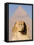 Sphynx and the Pyramid of Khafre, Giza, Near Cairo, Egypt-Schlenker Jochen-Framed Stretched Canvas