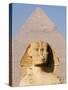 Sphynx and the Pyramid of Khafre, Giza, Near Cairo, Egypt-Schlenker Jochen-Stretched Canvas