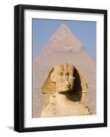 Sphynx and the Pyramid of Khafre, Giza, Near Cairo, Egypt-Schlenker Jochen-Framed Photographic Print