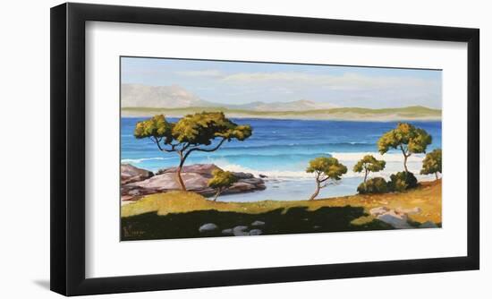 Spiaggia del Mediterraneo-Adriano Galasso-Framed Art Print