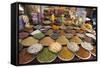 Spice and Sweet Stall in the Market, Ahmedabad, Gujarat, India-Annie Owen-Framed Stretched Canvas