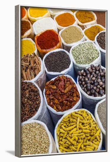 Spice Shop at the Wednesday Flea Market in Anjuna, Goa, India, Asia-Yadid Levy-Framed Photographic Print