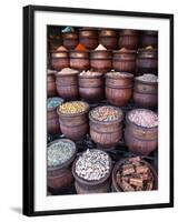 Spice Shop, Marrakech, Morocco, North Africa, Africa-Vincenzo Lombardo-Framed Photographic Print