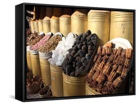 Spice Shop, Marrakech, Morocco, North Africa, Africa-Vincenzo Lombardo-Framed Stretched Canvas