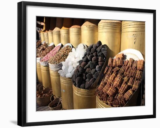 Spice Shop, Marrakech, Morocco, North Africa, Africa-Vincenzo Lombardo-Framed Photographic Print