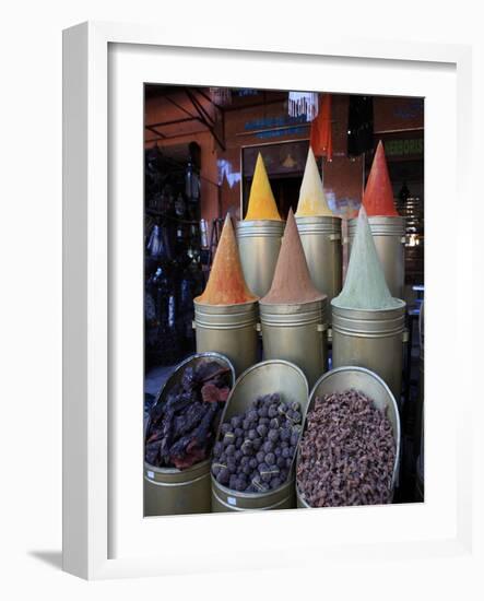 Spice Shop, Marrakech, Morocco, North Africa, Africa-Vincenzo Lombardo-Framed Photographic Print