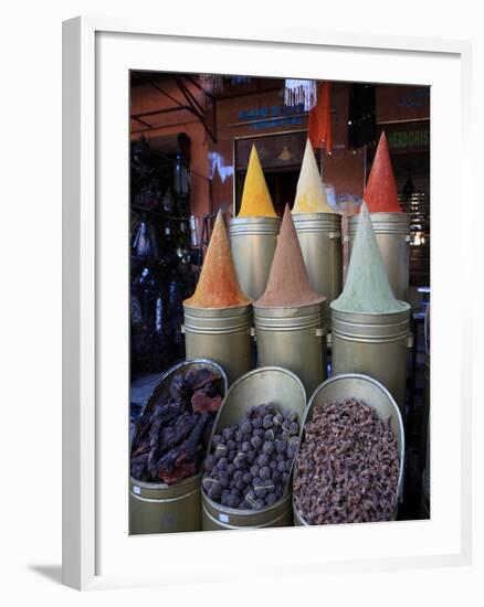 Spice Shop, Marrakech, Morocco, North Africa, Africa-Vincenzo Lombardo-Framed Photographic Print