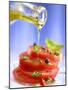 Spiced Tomatoes Being Drizzled with Olive Oil-Jean-Paul Chassenet-Mounted Premium Photographic Print