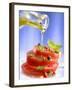 Spiced Tomatoes Being Drizzled with Olive Oil-Jean-Paul Chassenet-Framed Photographic Print