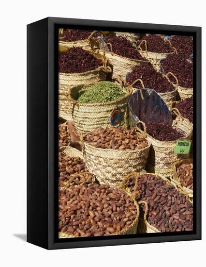 Spices and Dates for Sale in the Market or Souk of Aswan, Egypt, North Africa, Africa-Tuul-Framed Stretched Canvas