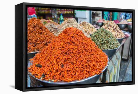 Spices and fruits in a traditional market in Jerusalem, Israel, Middle East-Alexandre Rotenberg-Framed Stretched Canvas