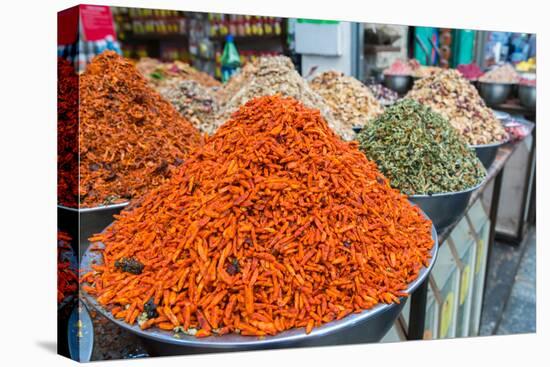 Spices and fruits in a traditional market in Jerusalem, Israel, Middle East-Alexandre Rotenberg-Stretched Canvas