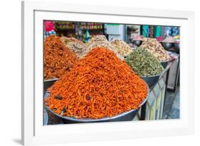 Spices and fruits in a traditional market in Jerusalem, Israel, Middle East-Alexandre Rotenberg-Framed Photographic Print