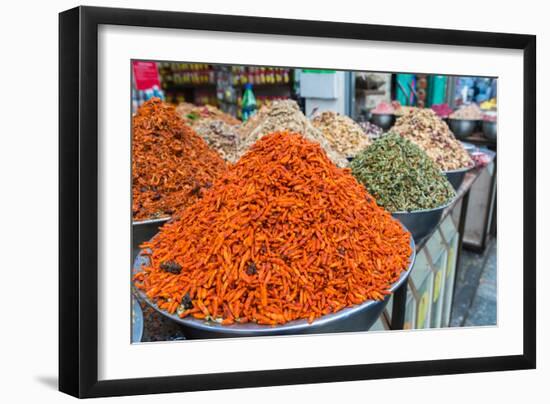 Spices and fruits in a traditional market in Jerusalem, Israel, Middle East-Alexandre Rotenberg-Framed Photographic Print