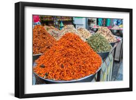 Spices and fruits in a traditional market in Jerusalem, Israel, Middle East-Alexandre Rotenberg-Framed Photographic Print