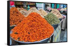 Spices and fruits in a traditional market in Jerusalem, Israel, Middle East-Alexandre Rotenberg-Framed Stretched Canvas