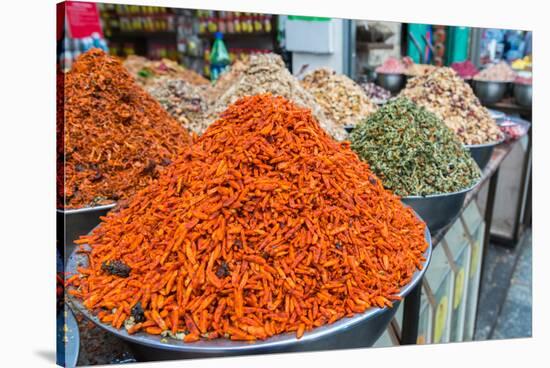 Spices and fruits in a traditional market in Jerusalem, Israel, Middle East-Alexandre Rotenberg-Stretched Canvas