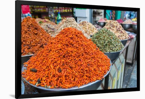 Spices and fruits in a traditional market in Jerusalem, Israel, Middle East-Alexandre Rotenberg-Framed Photographic Print