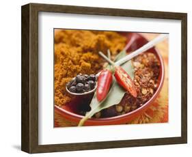 Spices for Meat Dishes (Chilli and Bay Leaf)-Eising Studio - Food Photo and Video-Framed Photographic Print