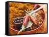 Spices for Meat Dishes (Chilli and Bay Leaf)-Eising Studio - Food Photo and Video-Framed Stretched Canvas