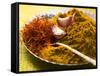 Spices for Pasta and Rice (Saffron, Curry Powder and Garlic)-Eising Studio - Food Photo and Video-Framed Stretched Canvas