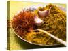 Spices for Pasta and Rice (Saffron, Curry Powder and Garlic)-Eising Studio - Food Photo and Video-Stretched Canvas