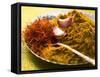 Spices for Pasta and Rice (Saffron, Curry Powder and Garlic)-Eising Studio - Food Photo and Video-Framed Stretched Canvas