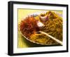 Spices for Pasta and Rice (Saffron, Curry Powder and Garlic)-Eising Studio - Food Photo and Video-Framed Photographic Print