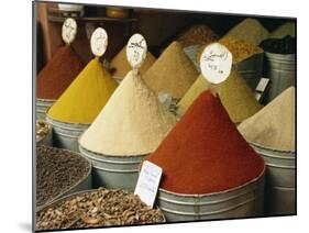 Spices for Sale in Spices Souk, the Mellah, Marrakech, Morocco-Lee Frost-Mounted Photographic Print