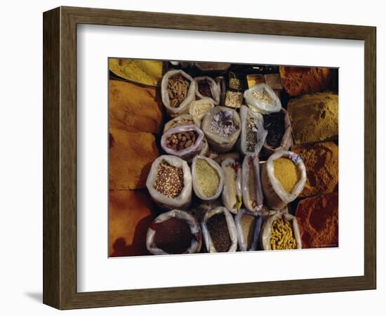 Spices for Sale, India, Asia-Liba Taylor-Framed Photographic Print