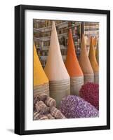 Spices in Market, Mellah District, Marrakesh, Morocco-Gavin Hellier-Framed Photographic Print