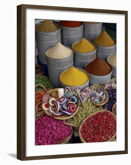 Spices in the Souks in the Medina, Marrakesh, Morroco, North Africa, Africa-De Mann Jean-Pierre-Framed Photographic Print