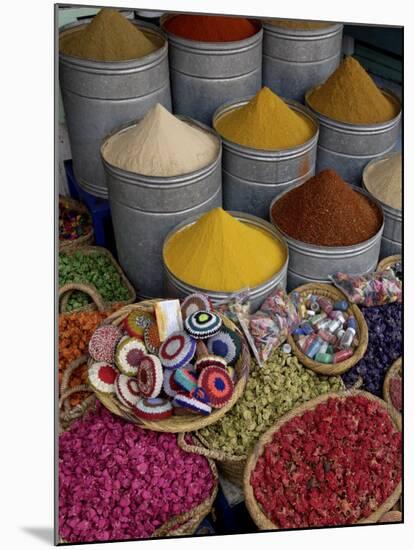 Spices in the Souks in the Medina, Marrakesh, Morroco, North Africa, Africa-De Mann Jean-Pierre-Mounted Photographic Print