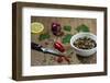 Spices, Lemon, Chilli, Herbs, Onion Sliced-Jana Ihle-Framed Photographic Print