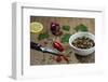 Spices, Lemon, Chilli, Herbs, Onion Sliced-Jana Ihle-Framed Photographic Print