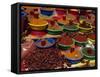 Spices on Sale in Market, Tunisia, North Africa, Africa-Lightfoot Jeremy-Framed Stretched Canvas