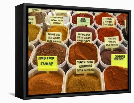 Spices on Stall in the Market in Kalkan, Anatolia, Turkey, Asia Minor, Eurasia-null-Framed Stretched Canvas