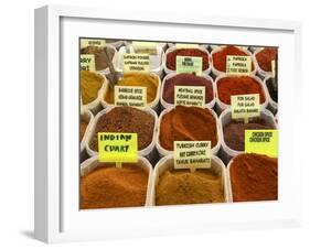 Spices on Stall in the Market in Kalkan, Anatolia, Turkey, Asia Minor, Eurasia-null-Framed Photographic Print