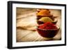 Spices: Saffron, Turmeric, Curry-Subbotina Anna-Framed Photographic Print