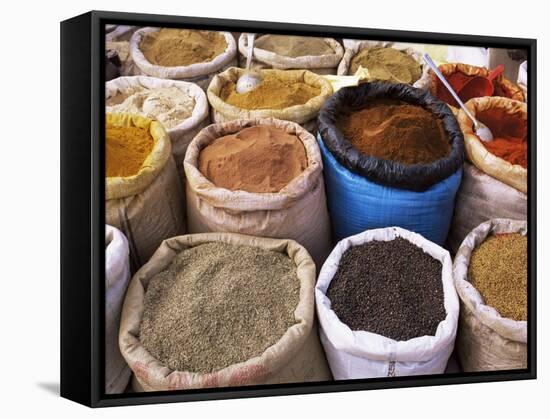 Spices, Tinerhir Souk, Ouarzazate Region, Morocco, North Africa, Africa-Bruno Morandi-Framed Stretched Canvas