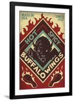 Spicy Buffalo Wings-Lantern Press-Framed Art Print