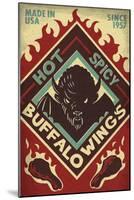 Spicy Buffalo Wings-Lantern Press-Mounted Art Print