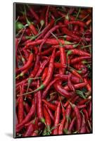 Spicy Hot Red Cayenne Chili Peppers-William Perry-Mounted Photographic Print