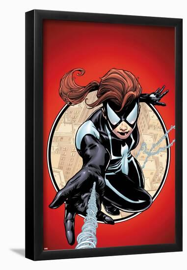 Spider-Island: The Amazing Spider-Girl No.1 Cover: Spider-Girl Swinging and Shooting-Patrick Zircher-Framed Poster