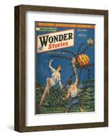 'Spider Island'-Frank R Paul-Framed Art Print