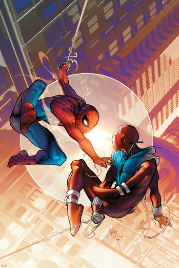 Spider-Man: The Clone Saga No.1 Cover: Spider-Man and Scarlet Spider-Pasqual Ferry-Lamina Framed Poster